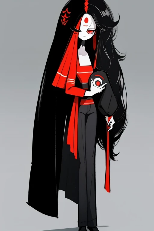 girl　Primary school students　Young Girl　小さいgirl　Height: 130cm　Standing picture Simple design　The dress is a one-piece　Long hair　Long Black Hair　Hair is black　Red eyes　Shoulder Bare