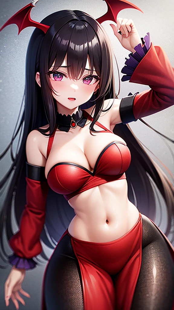 masterpiece,anime style,chibi,black hair,sexy girl,mini bikini,shoulder length hair with two pigtails,very big breasts,black jacket,wearing headphones,smiling,listening to music,lying on a bed,