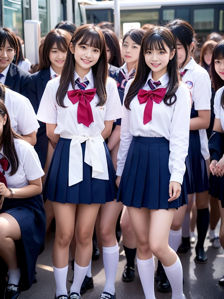 Center View、An Asian woman in a short skirt and bow tie is sitting on a train、Cute school girl、Japanese girls uniform、Wear Japan 、Japanese 、Surreal 、Dressed as a high school girl、Surreal 、Wear a uniform、Realistic school girl、Girl in uniform、Wear a uniform、 Pause、whole bodyエズビアン、Nice skin、Glowing Skin、Nice thighs、Shining thighs、Shining Regaleg , Japanese High School 、Nogizaka Idol、Korean Idol、Tai Gu emphasized、One person、crowd、Ultra mini skirt、whole body