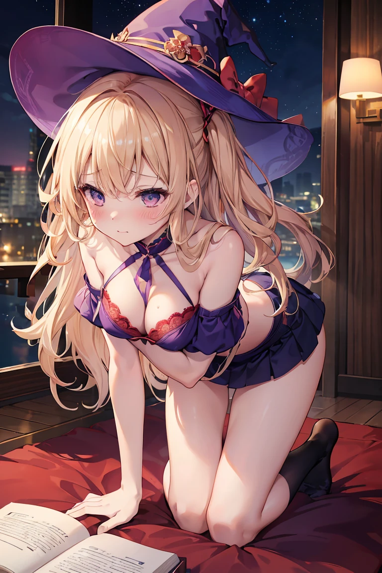 Best Quality, High resolution, distinct image, 8K,masuter piece、artoria、Beautiful and big breasts、The bikini、（overknee socks:1.2)、sneakers、NSFW,m-legs,ssmile、Cam Drink、Downtown at night、Sleeveless