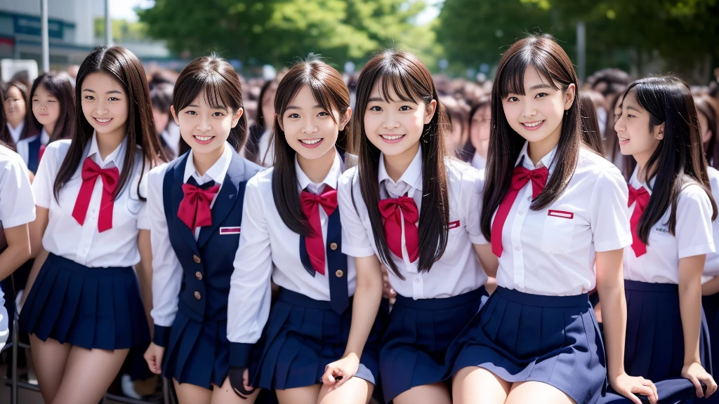 Center View、An Asian woman in a short skirt and bow tie is sitting on a train、Cute school girl、Japanese girls uniform、Wear Japan 、Japanese 、Surreal 、Dressed as a high school girl、Surreal 、Wear a uniform、Realistic school girl、Girl in uniform、Wear a uniform、 Pause、whole bodyエズビアン、Nice skin、Glowing Skin、Nice thighs、Shining thighs、Shining Regaleg , Japanese High School 、Nogizaka Idol、Korean Idol、Tai Gu emphasized、One person、crowd、Ultra mini skirt、whole body