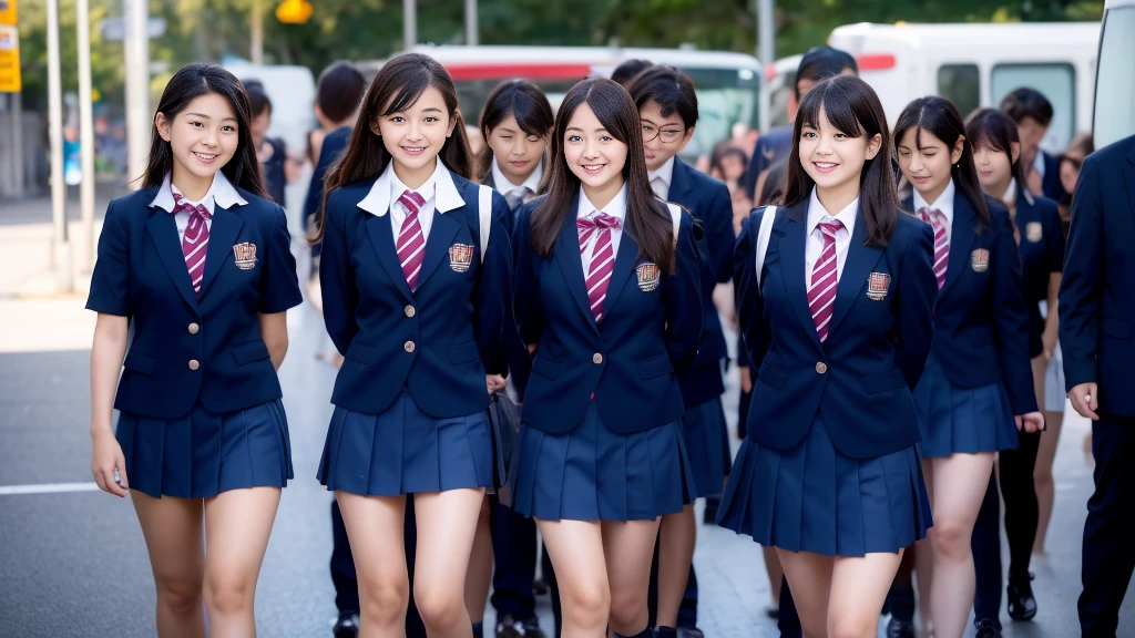 Center View、An Asian woman in a short skirt and bow tie is sitting on a train、Cute school girl、Japanese girls uniform、Wear Japan 、Japanese 、Surreal 、Dressed as a high school girl、Surreal 、Wear a uniform、Realistic school girl、Girl in uniform、Wear a uniform、 Pause、whole bodyエズビアン、Nice skin、Glowing Skin、Nice thighs、Shining thighs、Shining Regaleg , Japanese High School 、Nogizaka Idol、Korean Idol、Tai Gu emphasized、One person、crowd、Ultra mini skirt、whole body