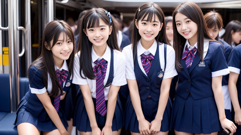 Center View、An Asian woman in a short skirt and bow tie is sitting on a train、Cute school girl、Japanese girls uniform、Wear Japan 、Japanese 、Surreal 、Dressed as a high school girl、Surreal 、Wear a uniform、Realistic school girl、Girl in uniform、Wear a uniform、 Pause、whole bodyエズビアン、Nice skin、Glowing Skin、Nice thighs、Shining thighs、Shining Regaleg , Japanese High School 、Nogizaka Idol、Korean Idol、Tai Gu emphasized、One person、crowd、Ultra mini skirt、whole body