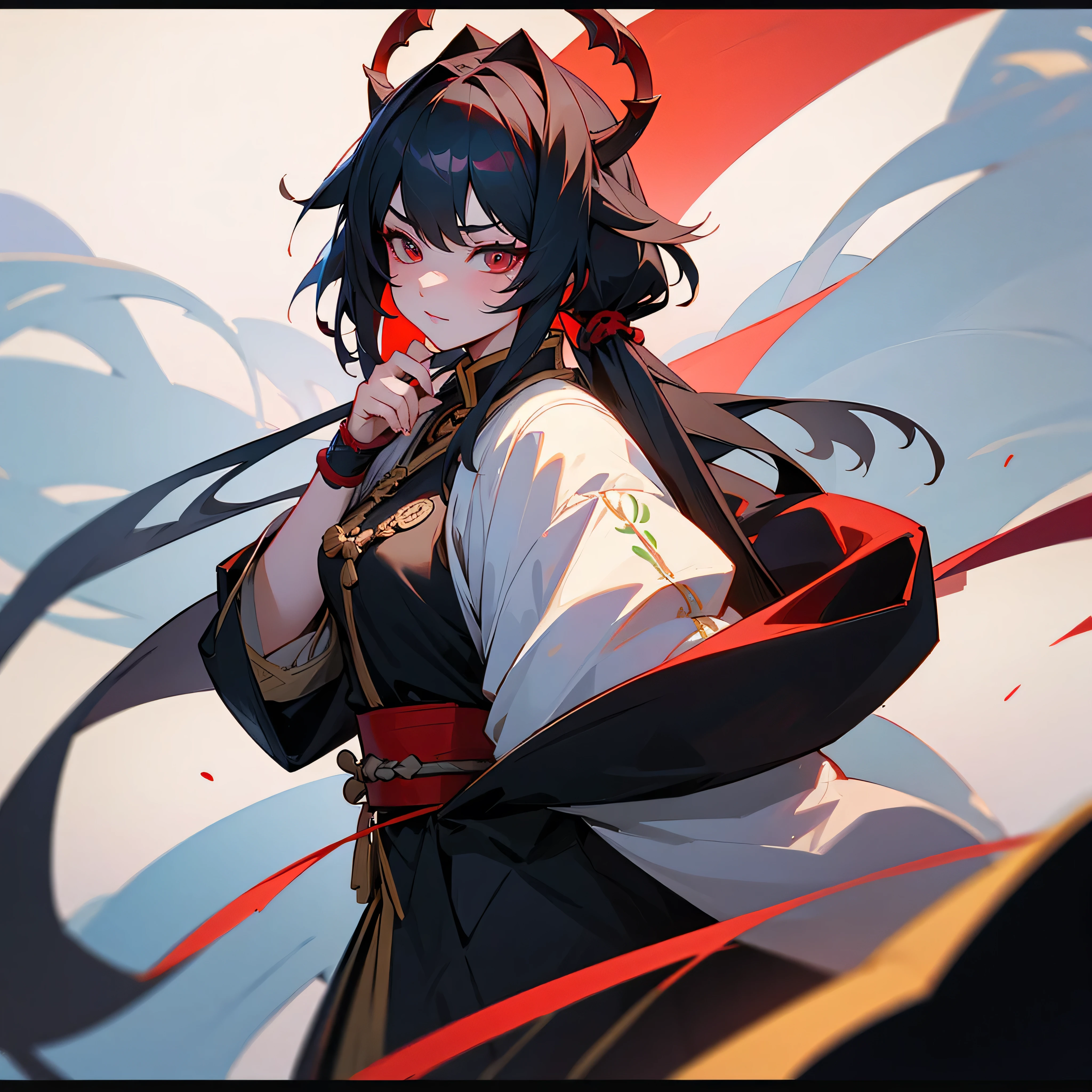 1 beautiful genghis khan lady, , demon slayer, 8k, hd, unreal engine,