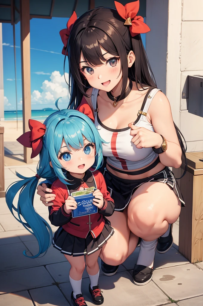 1girl, 1boy, glomp