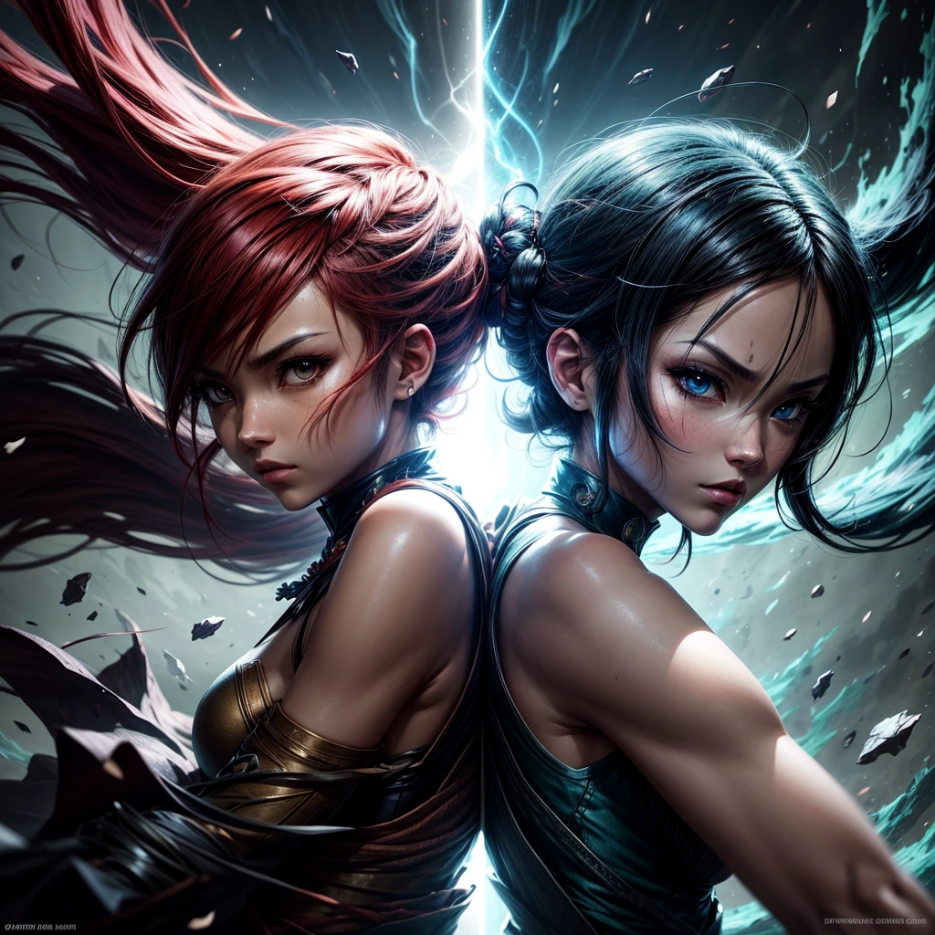 Anime elements，Minimalism，one，fighting，avatar，Clarity，Background light and shadow combination
