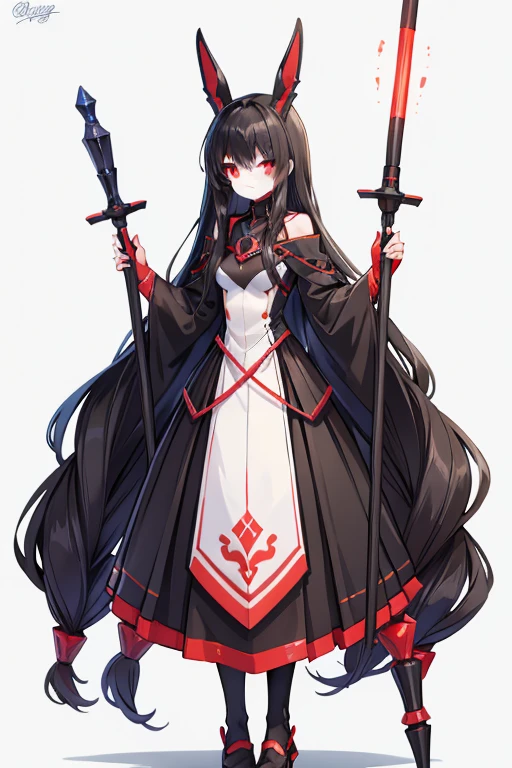girl Primary school students Young Girl 小さいgirl Height: 130cm Standing picture Simple design The dress is a one-piece Long hair Long Black Hair Hair is black Red eyes Shoulder Bare