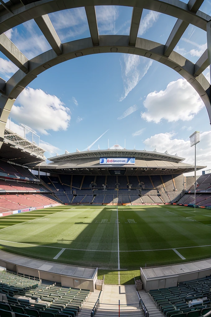 Modern football stadium