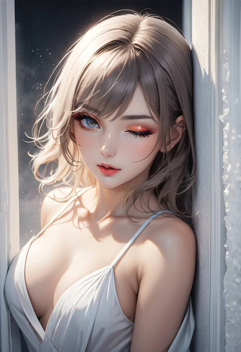 Best Quality, Masterpiece, 8k, RAW, Cute yellow Silk Cat Ear Girl, (Ghost-Girl:1.4), yellow long hair, cute yellow Lingerie, (engulfed in golden Flames:1.2), ghostly light, eerie Atmosphere, (full-body Portrait), Deep-Woods, (Fog:1.2), (Glowing Eyes:1.2), (NSFW:1.4)