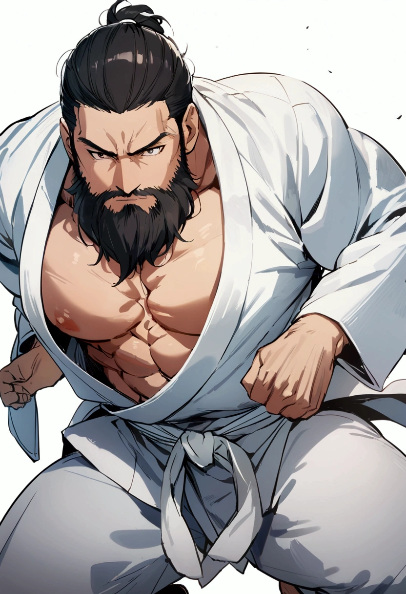 Muscular Physique、male、40s、Bearded、Judo
