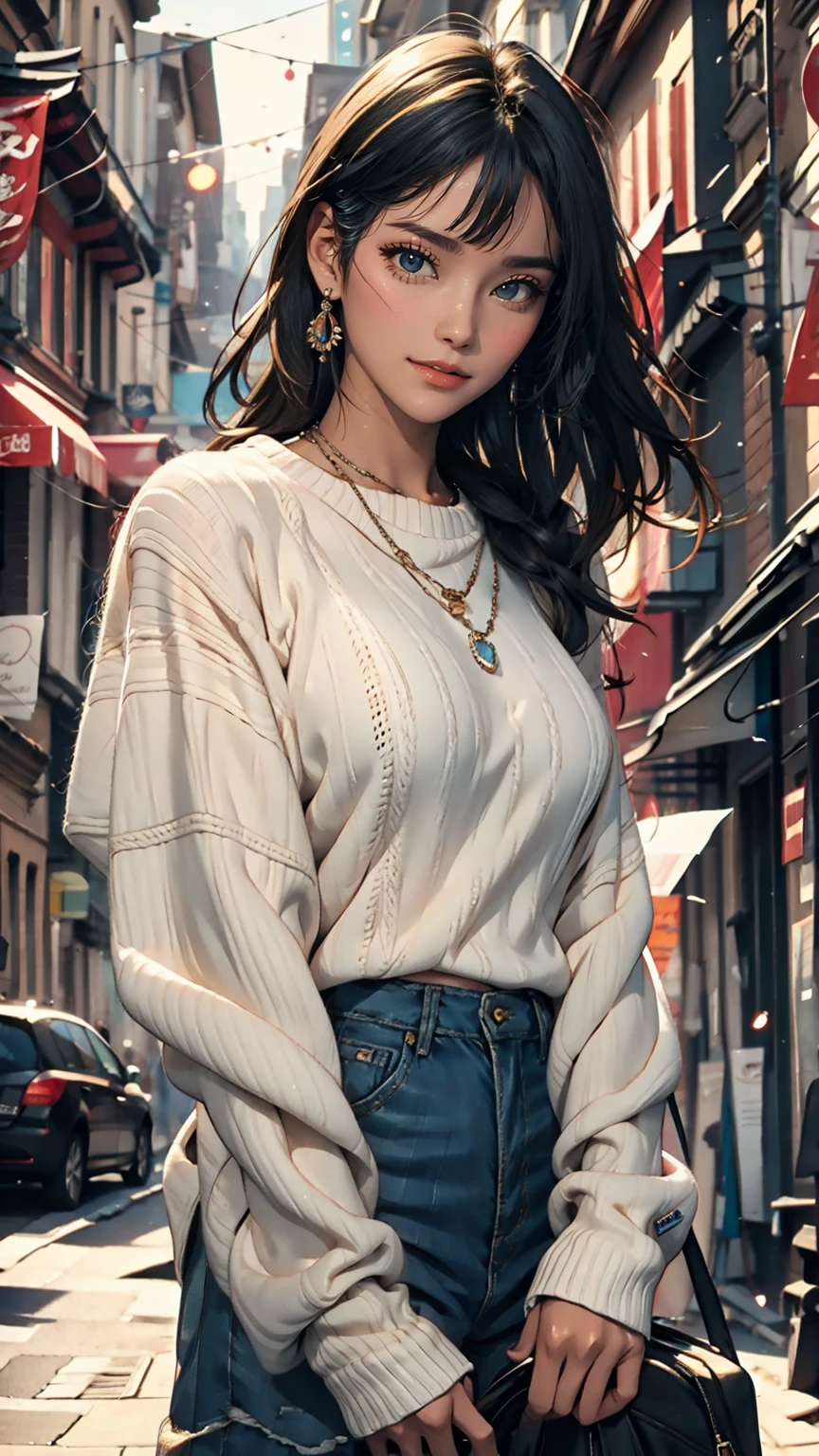 Wearing knitted clothes