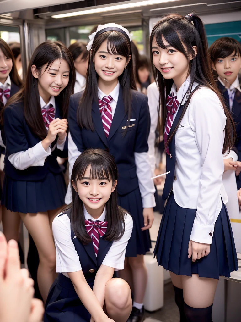 Center View、An Asian woman in a short skirt and bow tie is sitting on a train、Cute school girl、Japanese girls uniform、Wear Japan 、Japanese 、Surreal 、Dressed as a high school girl、Surreal 、Wear a uniform、Realistic school girl、Girl in uniform、Wear a uniform、 Pause、whole bodyエズビアン、Nice skin、Glowing Skin、Nice thighs、Shining thighs、Shining Regaleg , Japanese High School 、Nogizaka Idol、Korean Idol、Tai Gu emphasized、One person、crowd、Ultra mini skirt、whole body
