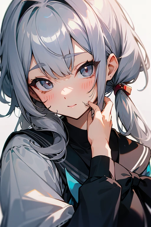 Gray Hair、cute、beauty、high school girl、