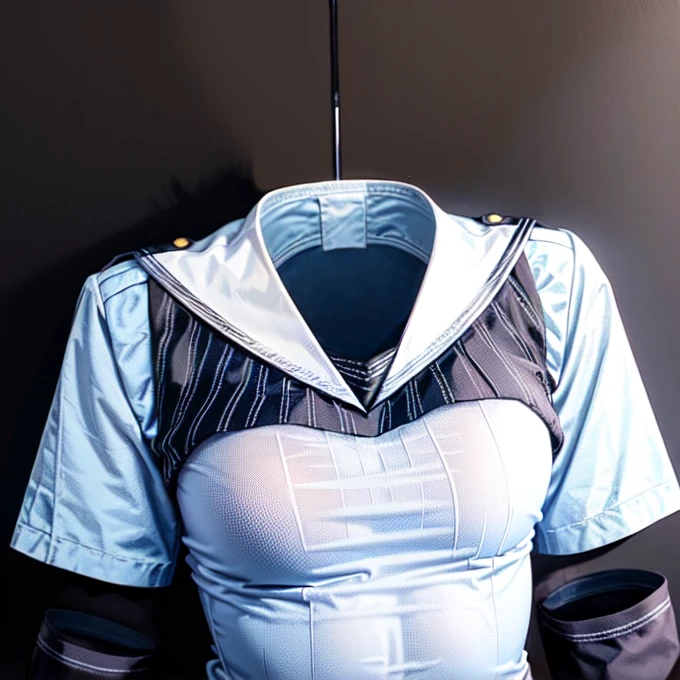 Sailor uniform with glasses (invisible, no humans, Headless, Faceless:1.5), cute big breasts, Ridiculous, High resolution, Super detailed, clothing details