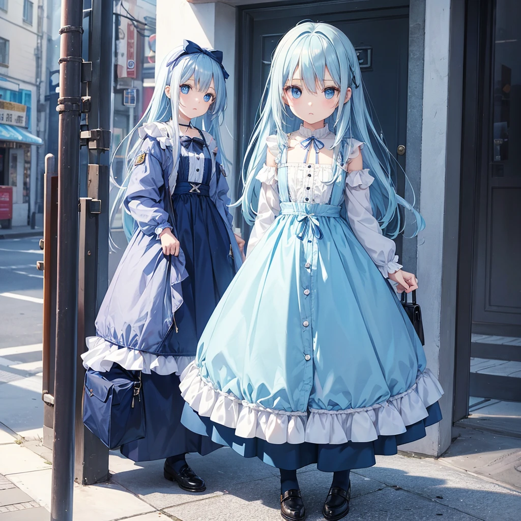 a blue hair girl