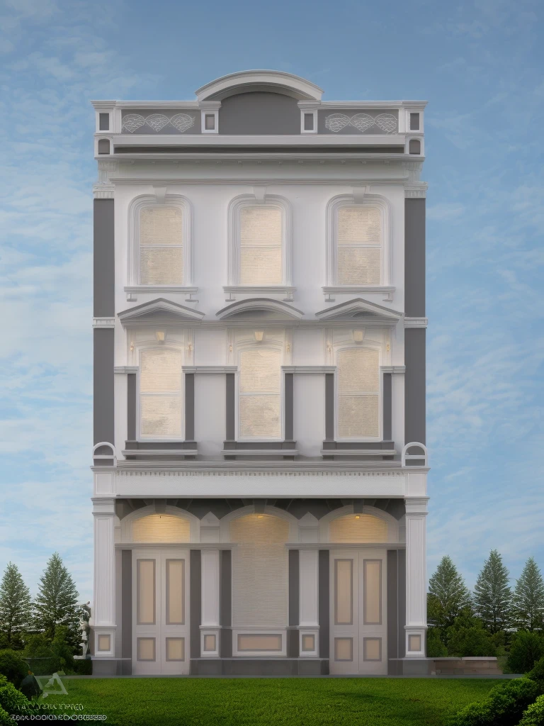 High quality images, keeping the model house's current state, adding trees and gardens