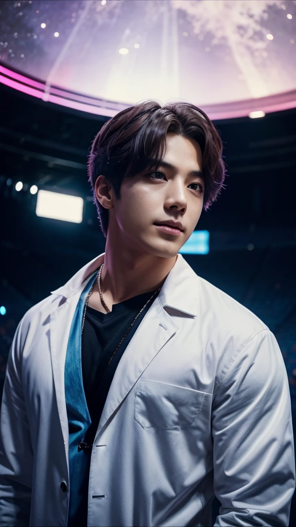 BTS member with universe. A cinematic look.