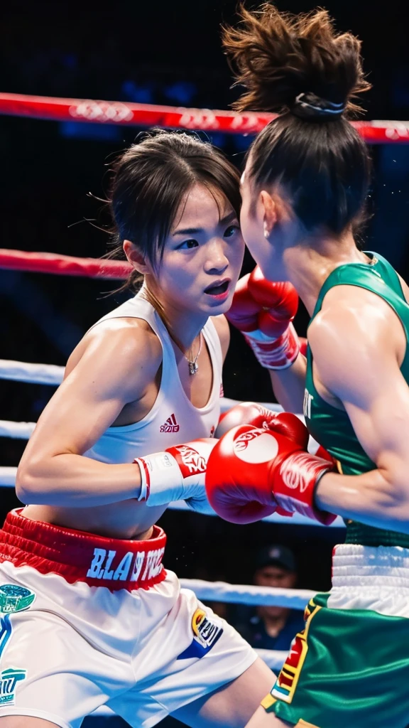 Boxing matches are taking place at the Olympics。