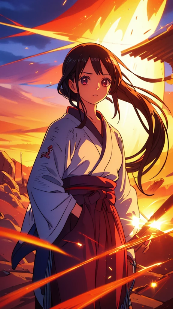 1 girl, standing alone, chizuru, maisKatsumiEstilo, high resolution, HDR, (((best qualityer, work of art))), ultra detailed illustration, [extreme detailed face], (cowboy shot)