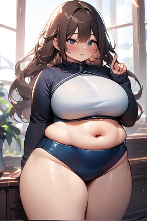 ((Best quality)), ((masterpiece)), (detailed), plump girl, brunette, b