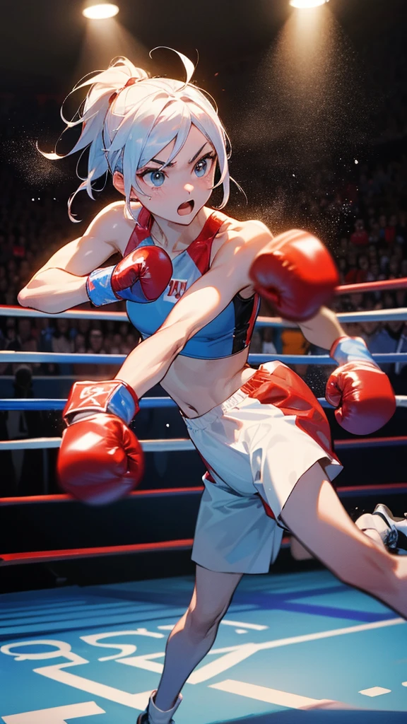 Boxing matches are taking place at the Olympics。