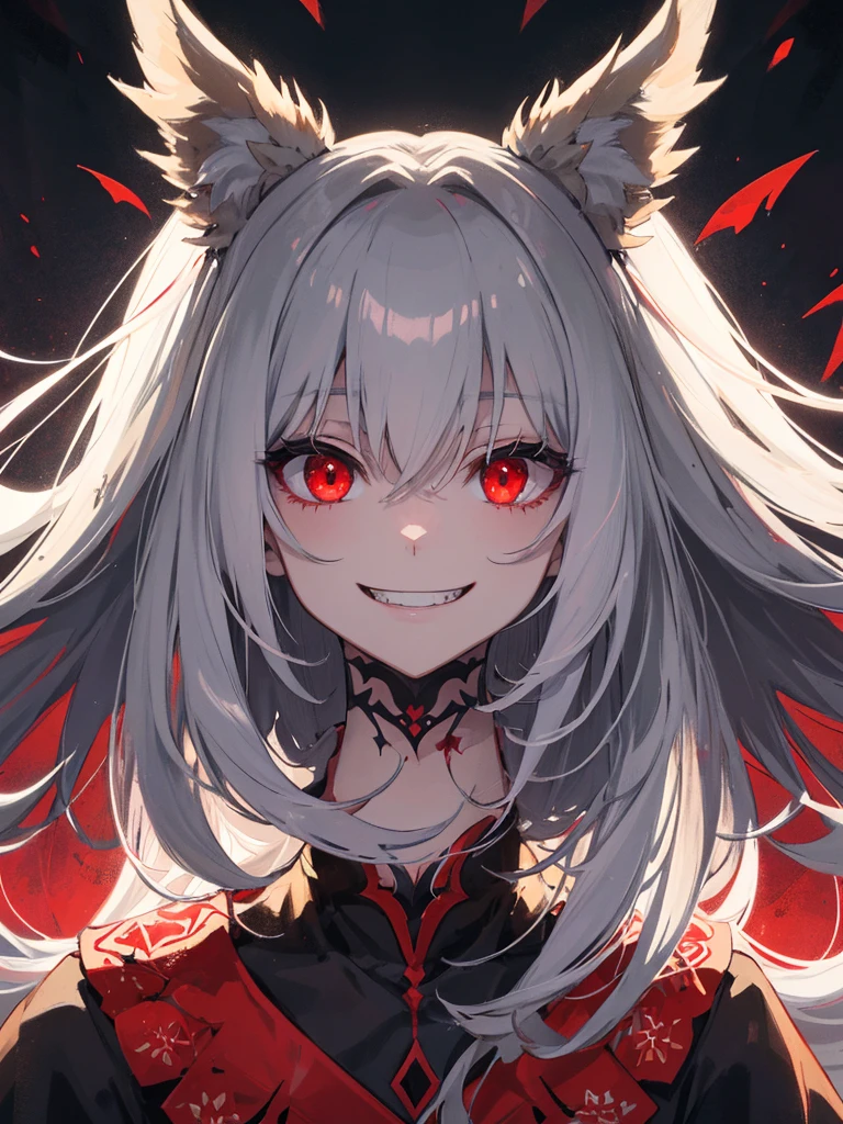 anime girl con Bright red eyes and a scary face, 邪悪なsmile y ojos brillantes, with Bright red eyes, con Bright red eyes, With bright eyes, Red eyesが輝いている, Portrait Gapmoe Yandere Grimdark, Bright eyes and mouth, Gap Moe Yandere Grimdark, 邪悪なsmile, 明るくShinedevilの目, Bright red eyes, Anime Monster Girl　, score_9, score_8_superior, score_7_superior, score_6_superior,Insanity,score_9,Insanity,score_9,One girl,alone,Long Hair,View your viewers,smile,Red eyes,Gray Hair,teeth,Grin,Blood,Shine,Shine eyes,skull, (Highest quality,4K,High resolution,masterpiece:1.2),Very detailed,(masterpiece: 1.2, Highest quality),Long black hair, (Best lighting, とても繊細でbeautiful), (Best lighting, とても繊細でbeautiful), (Beautifully detailed face), (Eyes and face with attention to detail: 1.2), , Dynamic Lighting, edgClussy_Female exe, Exe, teeth, Horror (theme), Red eyes, smile, sharp teeth, Shine, dark, Blood, tongue, Grin, Shine eyes, evil smile,Dark fantasy, (Young girl, Little Beast, One Girl, alone, クレイジーなsmile, Pale skin, ((Big tattoos all over the body)), Gray Hair, Red glowing eyes, Dynamic Angle, 吸Blood鬼), ( Get a 吸Blood鬼 castle in the background), (Red Moon, Red Sky), pointed_ear, teeth, devil&#39;wing, devil horns, 顔にBloodがついていた., Bloodの雨, Bloodの霧, (Written boundary depth), High Contrast, (Bloodしぶき: 1.4), Cowboy Shot, whole body,,Spooky altar background,Dark fantasy,Red color scheme,Ominous atmosphere,Eye-catching,Storytelling,anatomy,Anime Style,Concept Art,beautiful細部までこだわった顔と (((Red eyes ))),A terrifying ritual ,devilの儀式,Premature death,Misconduct,クレイジーなsmile,Scythe Face,Girl Monster, beautiful, Delicate facial features, Sharp Eye, Sharp Fangs, Pale skin, Thick chain, dark背景, Cinema Lighting, Dramatic Shadows, Gothic style, Gloomy atmosphere, Dark fantasy, One Girl, , Please open your mouth wide, 口を開けてteethをむき出しにする,獣のような鋭いteeth, Wide lips, very wide mouth, Vermilion cheeks, ,(Bloodしぶき:1.4),怖いsmile, smile,Fallen angel design, ねじれたsmile、Bloodまみれの、頭からの出Blood,,、Bloodしぶき、,(Bloodしぶき:1.4),Crossbones, skull,Horrorスタイル, ((Fantasy Fallen Angel Costume)), ((Flowing black hair)), ,(Bloodしぶき:1.4),Female curves, Sexy flat stomach, Perfect hands, Perfect anime face, ((White ****ta Dress)), Are standing, ((邪悪なsmile)), ,(Bloodしぶき:1.4), Steam circulates, Moonlight Illumination, night lighting, disaster々新しいdevilの角,,(Bloodしぶき:1.6),アニメFallen angel design, ねじれたsmile、Bloodまみれの、頭からの出Blood,,、Bloodしぶき、,(Bloodしぶき:1.4),Crossbones, skull,Gothic architecture、Western architecture、Fantasy World、,Victorian cities, Skeleton Gas Light,