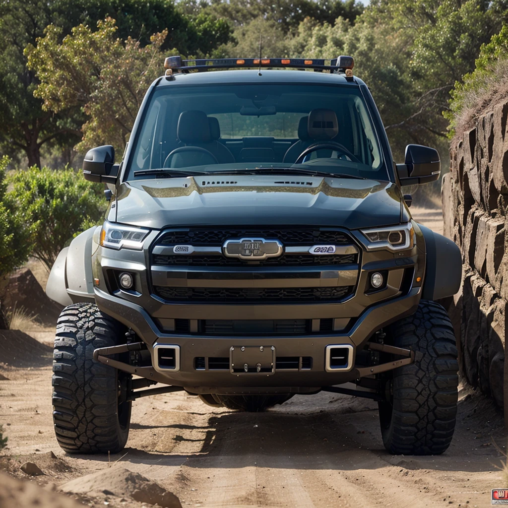 Creat a very big suv 8x8 whelish