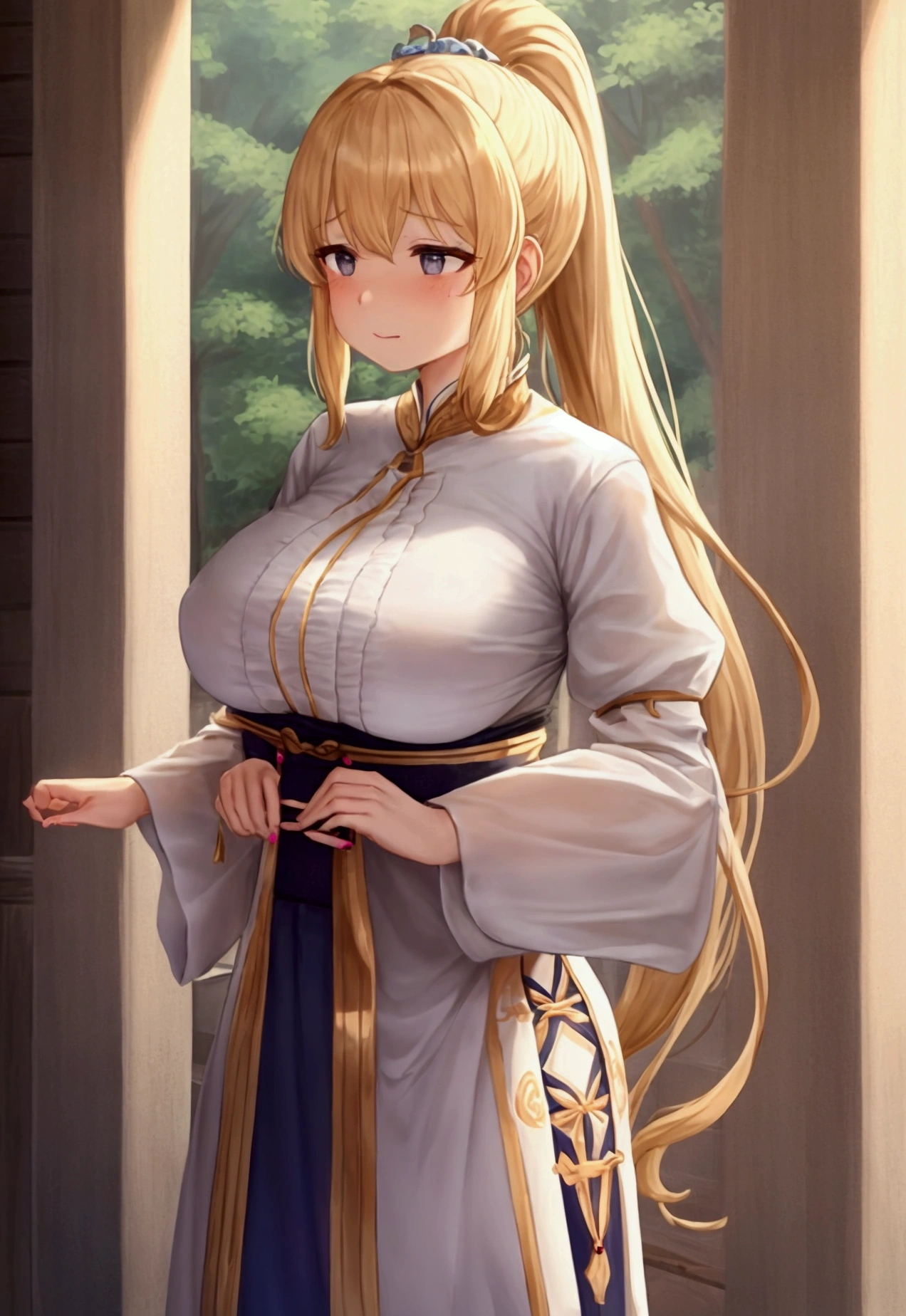 noble、female、Big Breasts、fear、Chattering、Unfortunate、fear、ponytail