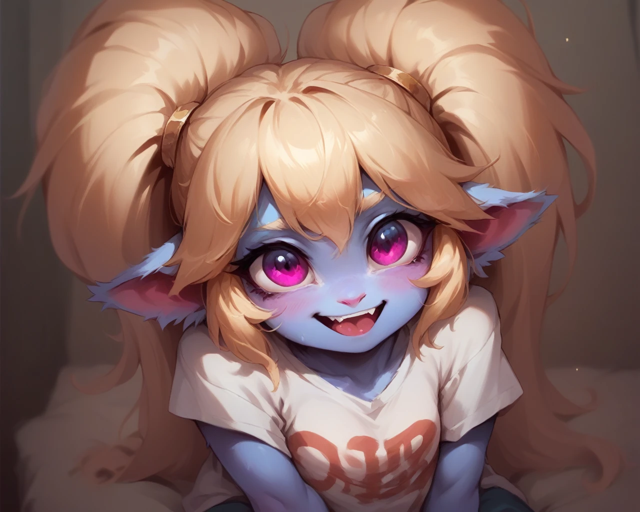 Poppy avatar cute for twitch in t shirt white sfw