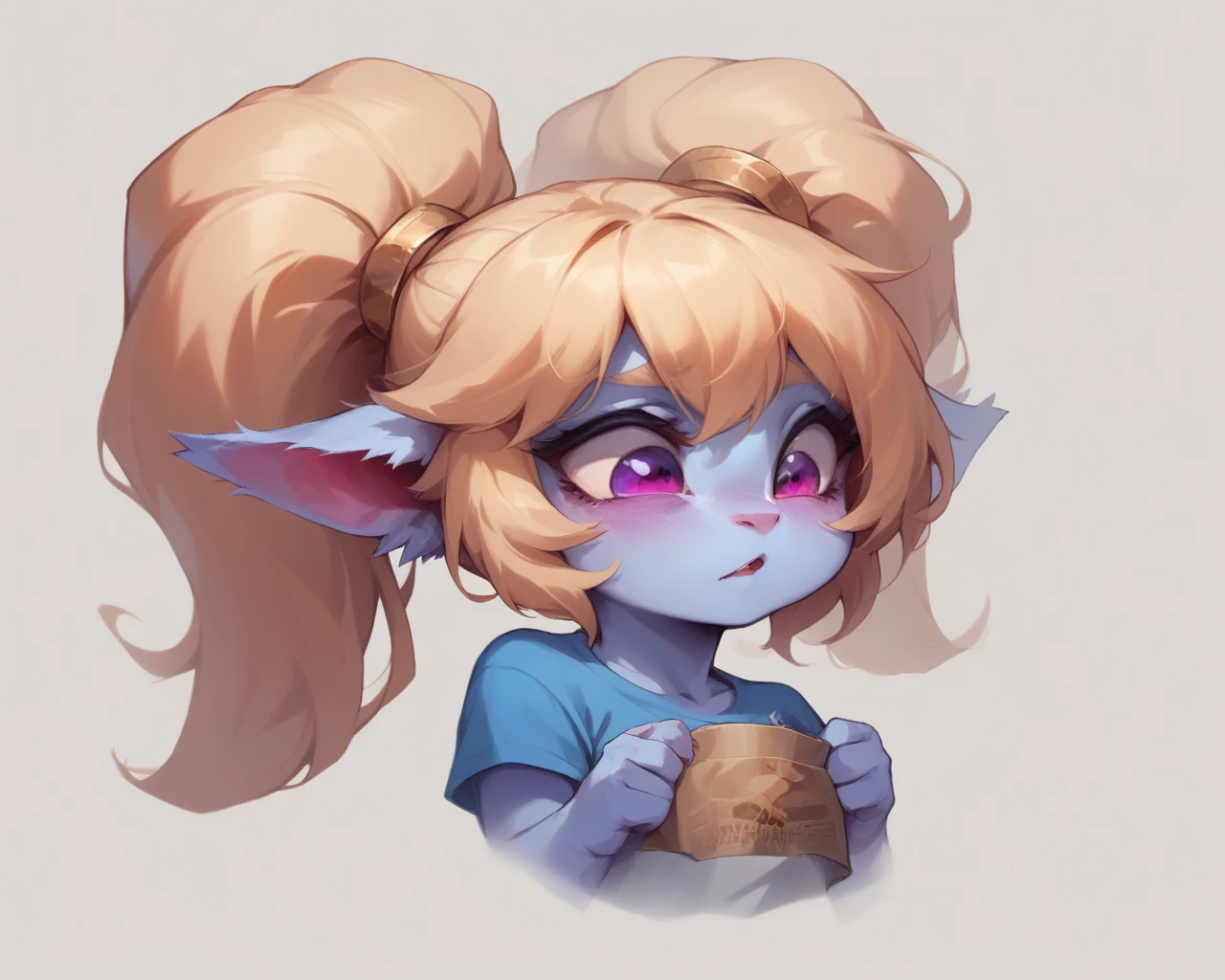 Poppy avatar cute for twitch in t shirt white sfw gif