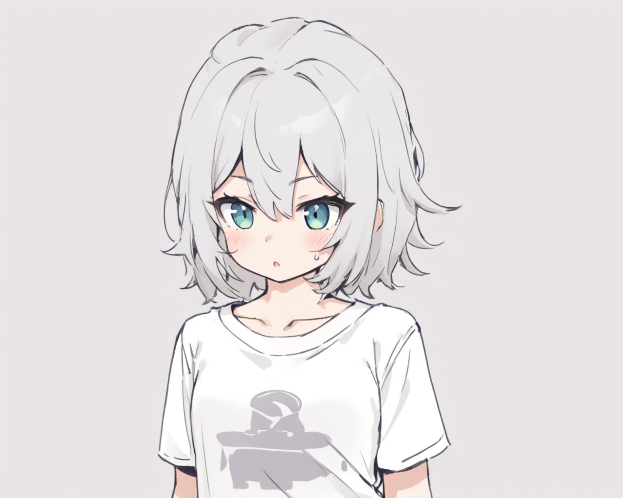 Poppy avatar cute for twitch in t shirt white sfw 