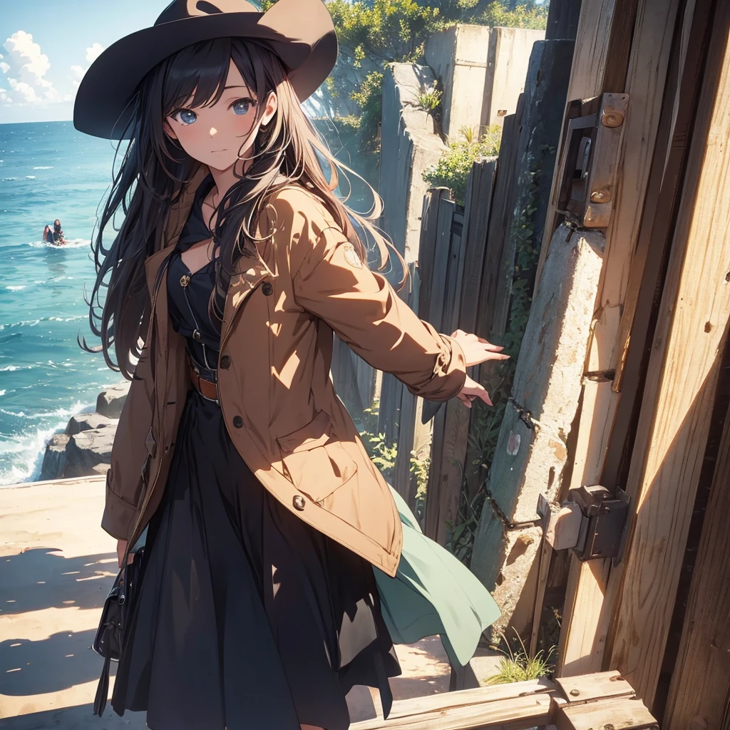 masterpiece, best quality, solo,1girl,looking at viewer,outdoor, cowboy shot,sea,anime style,
anne