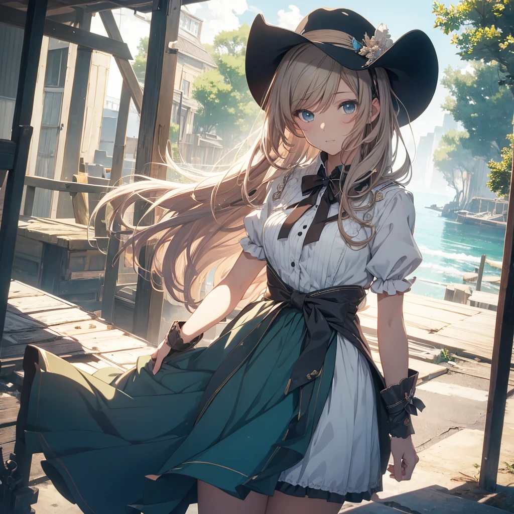 masterpiece, best quality, solo,1girl,looking at viewer,outdoor, cowboy shot,sea,anime style,
anne