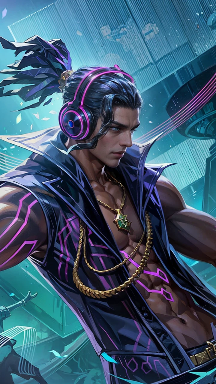 Best quality, masterpiece, detailed skin texture, detailed clothes texture, detailed face, super detail, 8k, intricate detail, 1 boy, The color doesn't change, Muscle guy, 1 guy, green eyes, a close up of a person holding a green light, stanley artgerm lau, by Yang J, inspired by Huang Shen, portrait of fin wildcloak, skinny male fantasy alchemist, astri lohne, heise jinyao, mohrbacher, amazing portrait of viego, stanely artgerm, by ruan jia and stanley artgerm.