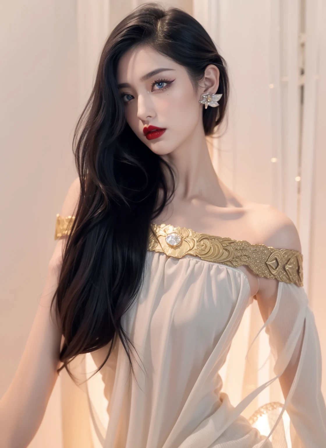 Detailed image quality，Witch Pandora，wing, Succubus Theme，堕落Angel，Excellent，scary，Secret Terror，Tentacles，With eyes，Uncanny Valley Effect，Beast Blood Moon，skeleton，vampire，Hellfire，Dark Queen，Angel，magician magic witch，16岁Angel，Eyes are blue(Pupils as deep as the starry sky)，Gorgeous tattoo designs all over the body，Surreal photos(8K picture quality，Rich in details)，Dark eyeshadow，Sexy thick lips(Red lipstick)，Tattoo designs on body，Dark Queen，Wear luxurious gold jewelry，Sparkling diamond gemstone，Arms straight