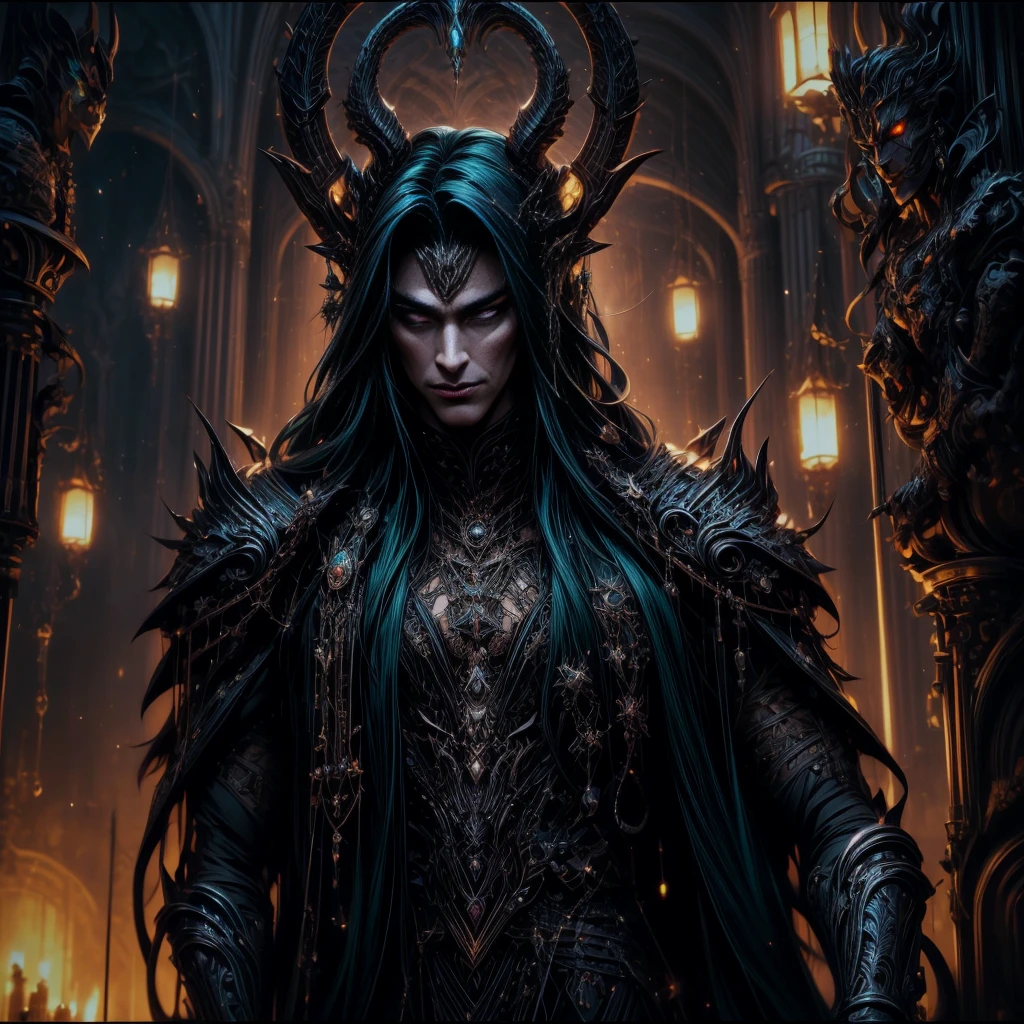 best quality,highres,masterpiece:1.2,ultra-detailed,realistic:1.37,[portrait:0.9],[concept art:0.9],[fine art:0.9],dramatic lighting,rich colors,sharp focus,expressive eyes, mischievous smile,green eyes,black hair,asgardian god,loki in action,intricate costume,compelling expression,ethereal background,nefarious trickster,complex character,mythological figure,unique personality,crafty,playful,dark and mysterious,hidden motives,witty banter,deception,illusion magic,cosmic powers,pointed horns,elaborate headpiece,commanding presence,extraordinary intelligence,seductive charm,powerful anti-hero,illusionary landscapes,mischievous grin,complex emotions,conflicting loyalties,unpredictable demeanor,slight smirk,cocky attitude,chaotic personality,intelligent schemer,labyrinthine mind,purple and gold color palette,luxurious fabrics,detailed textures,twisted nature,green and gold accents,fantasy world,mythical realms,devious plots,unraveling secrets,world domination.