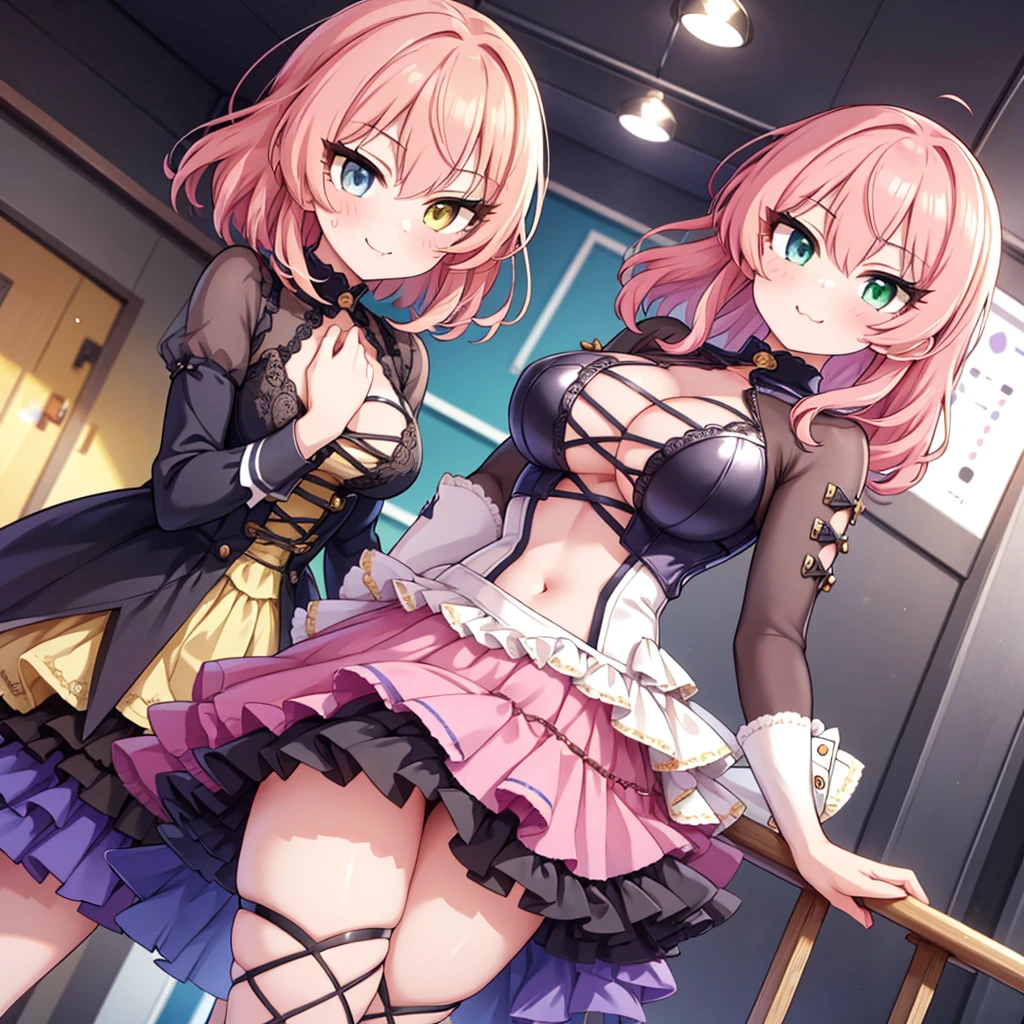masutepiece, Best Quality, Airlib 4, thighs thighs thighs thighs, black thighs thighs thighs thighs, Apron, zettai ryouiki, maid, Maid headdress, , Wrist cuffs,4girls