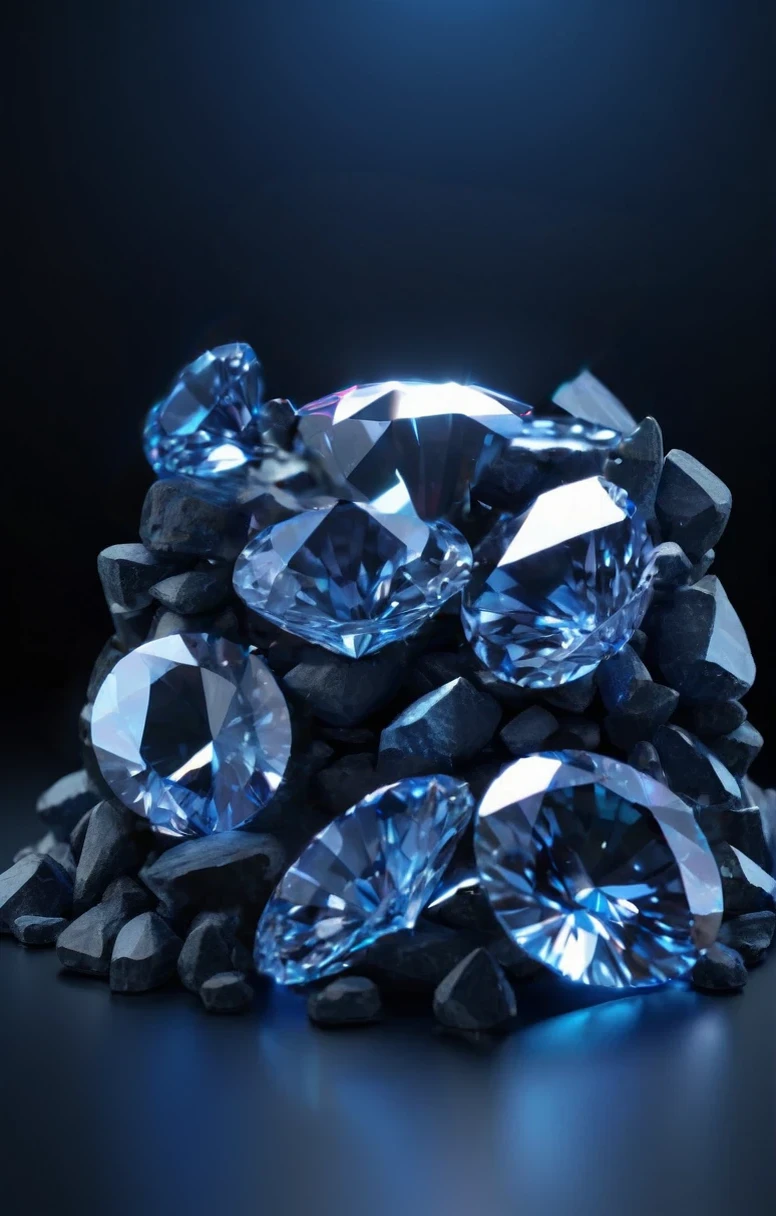 transparent huge diamond on top