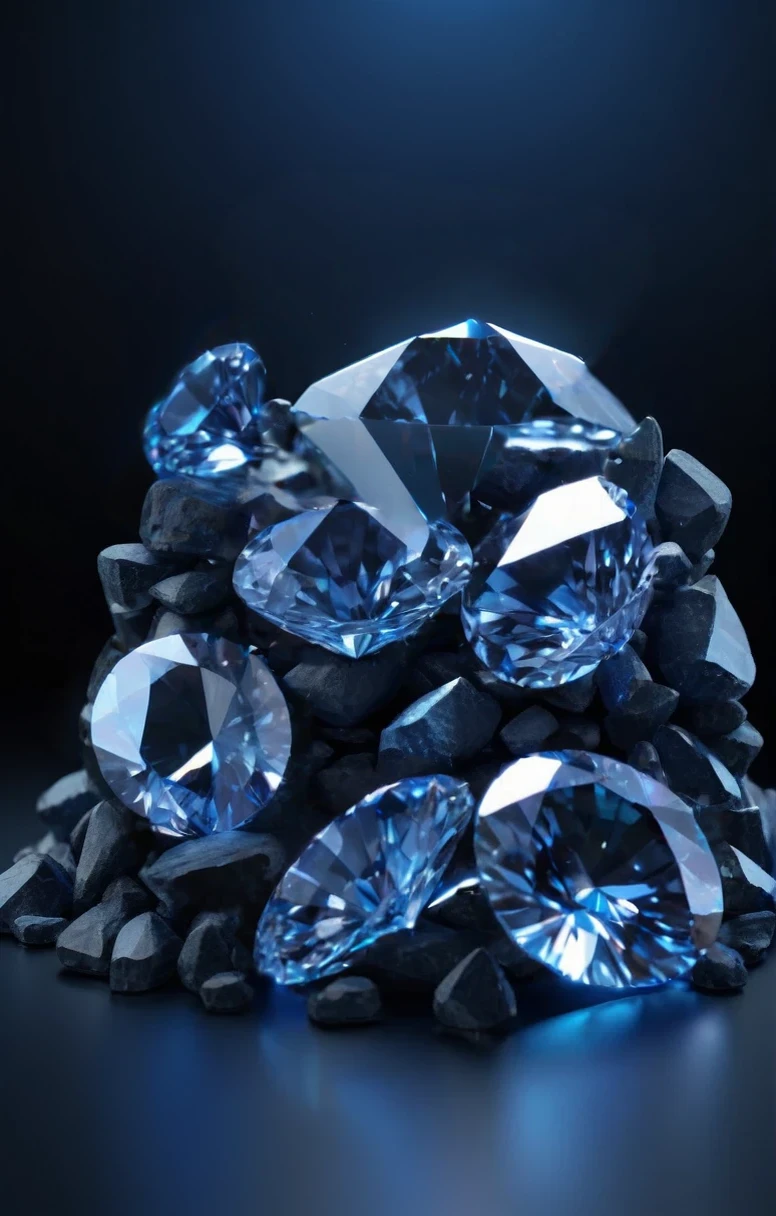 transparent huge diamond on top