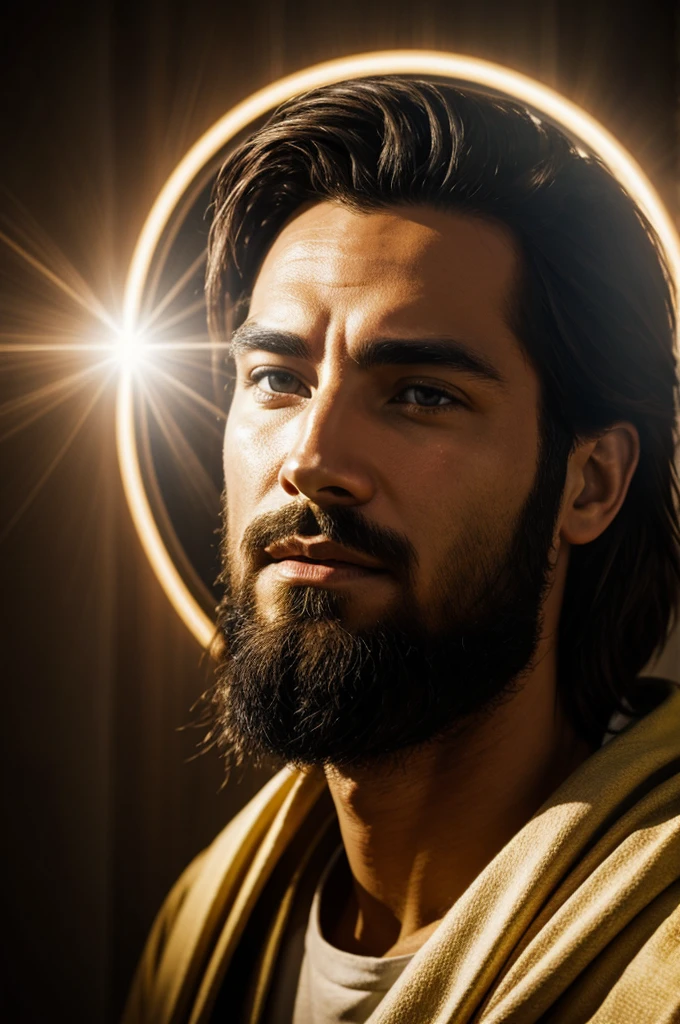 Image prophet light on the face 