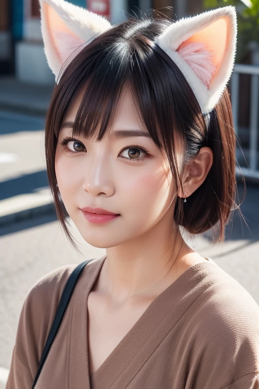 solid circle eyes, fake animal ears, ear blush, fang, ccurate, drop shadow, stereogram, tachi-e, pov, atmospheric perspective, 8k, super detail, high details, high quality, best quality