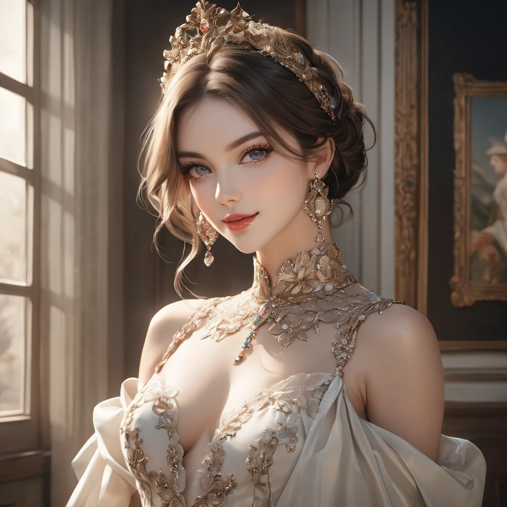 (Genuineistic,photoGenuineistic:1.37),Very detailed,Faithful reproduction of the face of the most famous Italian woman,Beautiful and beautiful eyes,Thick and beautiful lips,Long eyelashes,(Highest quality,4K,8k,High resolution,masterpiece:1.2),Ultra-fine painting,Portraiture,Professional,High resolution,Bright colors,Studio Lighting,Physically Based Rendering,Italian model,Sexy Images,Sensual pose,Great Features,Perfect Skin,Expressive eyes,enchanting smile,Stunning beauty,charming presence,Captivating Charm,to attract attention,Eye-catching,Photogenic,High Fashion,Perfect Makeup,Italian fashion,Sophisticated style,Colorful background,Gorgeous atmosphere,Soft natural light,Rich configuration,Delicate brushwork,Perfect detail,Genuine,Subtle shading,Rich Tone,Beautifully photographed,Amazing technology,Cinematic Quality,Powerful depiction,Artistic interpretation、smile