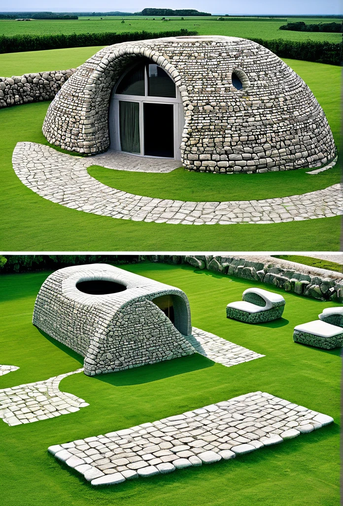 Buildings inspired by the Stone Age