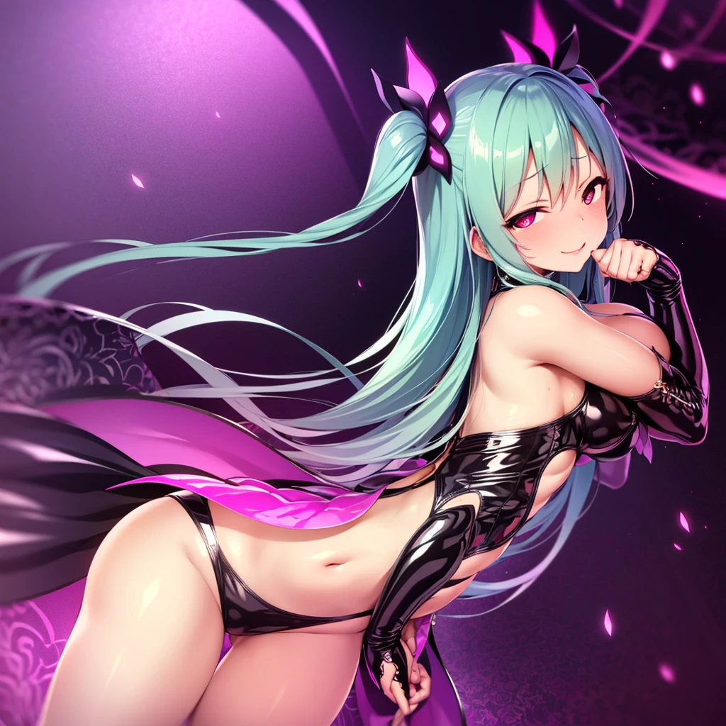 (masterpiece),(Highest quality),(Super detailed),(Best illustrations),(Best Shadow),(Absurd),(Detailed Background),(so beautiful), 16K, 4K, (so beautiful)Hatsune Miku, One person, alone, curvy, Big Breasts, , , , , fluorescent pink eyes, , , female masturbation, Oculogyric crisis, , Perfect figure, heart-shaped pupils, , , paw pose, Arched back, , , , orgasm, afterglow, erotic smile, , Beautiful nipples, pussy, , , Sexy posture, , , cross-eyed, rolling eyes, , water eyes, tears, , , , , saliva trail, , shiny skin, , Hypnosis, torogao, ahegao, BREAK, Breast fetish, Dramatic lighting, Psychedelic Background, Clear liquid, , night, , brainwashing, Torrent of Light, mysterious, spoken heart, (Perfect Arms, Perfect breasts, Perfect Anatomy),