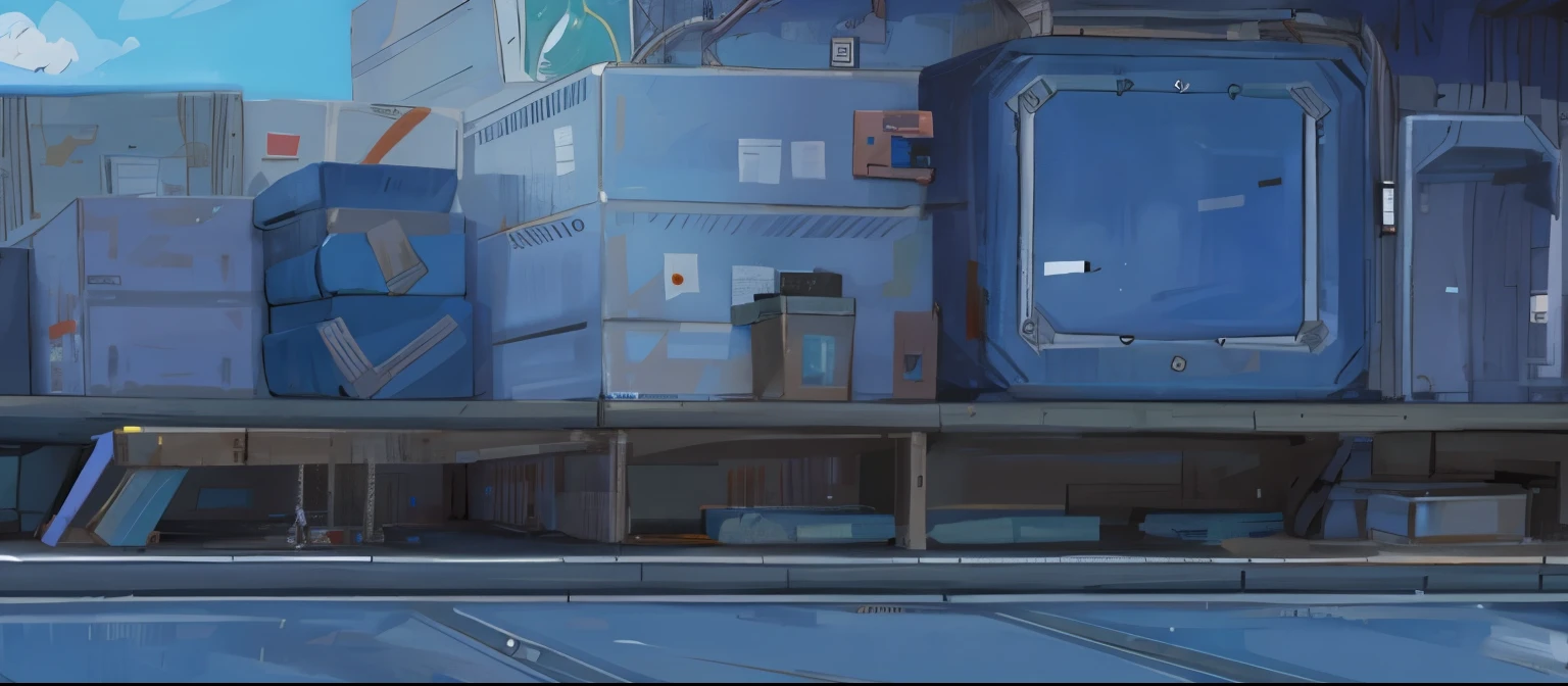 Treasure Chest Warehouse，Game scene，Clear lines，Stick Figure