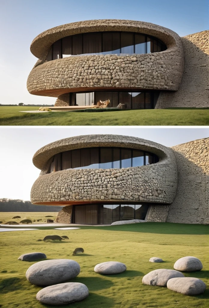 Buildings inspired by the Stone Age
