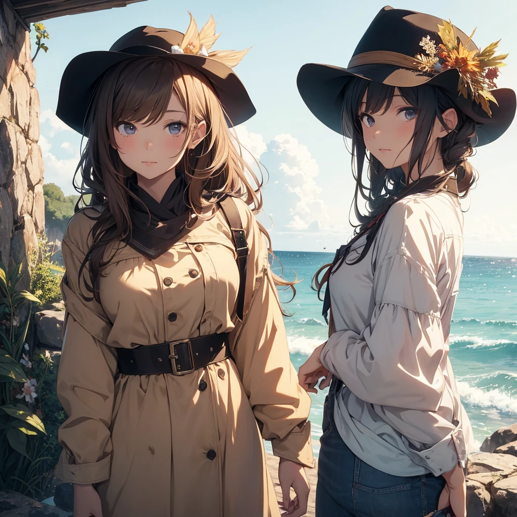 masterpiece, best quality, solo,1girl,looking at viewer,outdoor, cowboy shot,sea,anime style,
anne