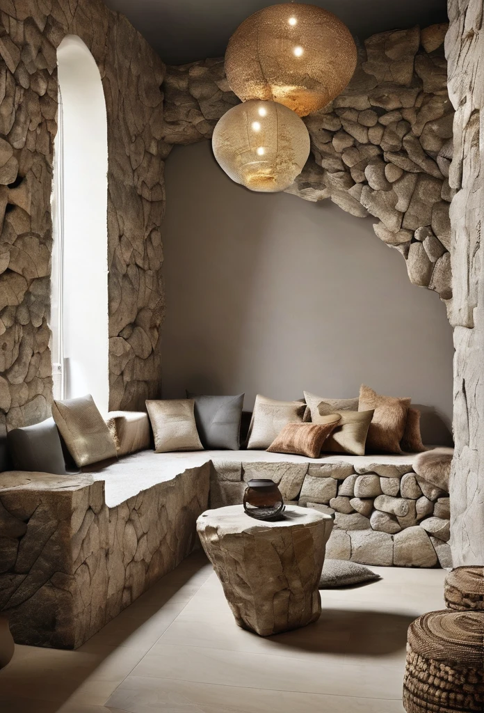 Interior decor inspired by the Stone Age