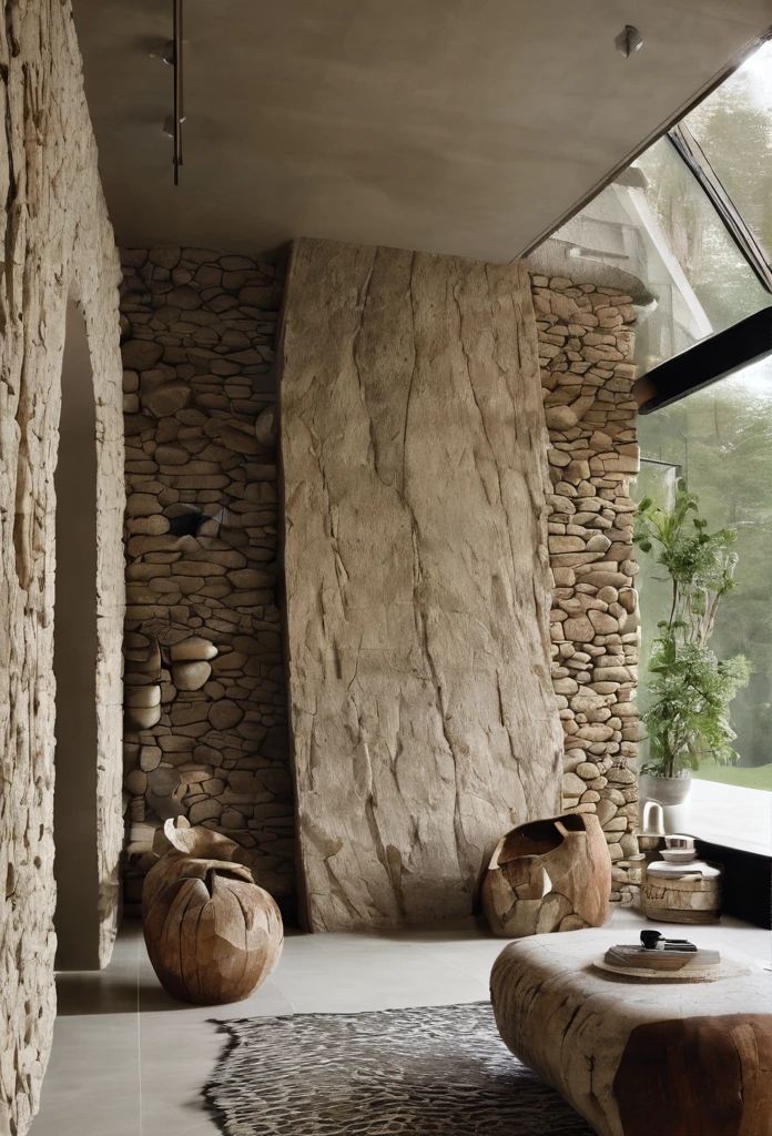 Interior decor inspired by the Stone Age