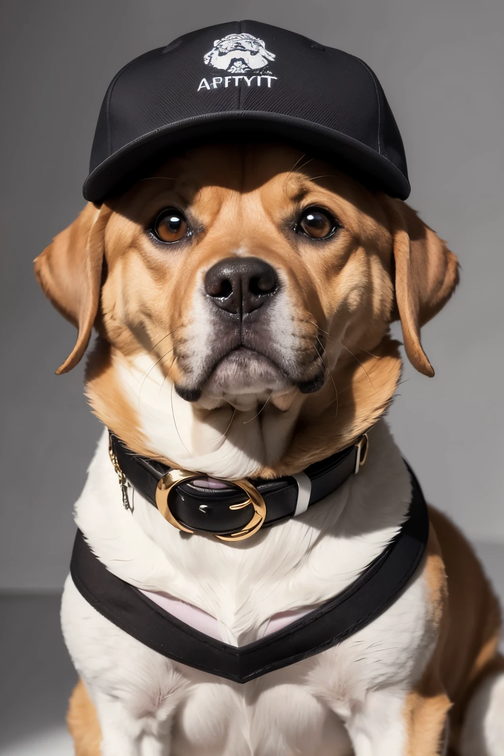 ((best qualityer)), ((work of art)), (detailded), design of a dog, for t-shirt and cap design.